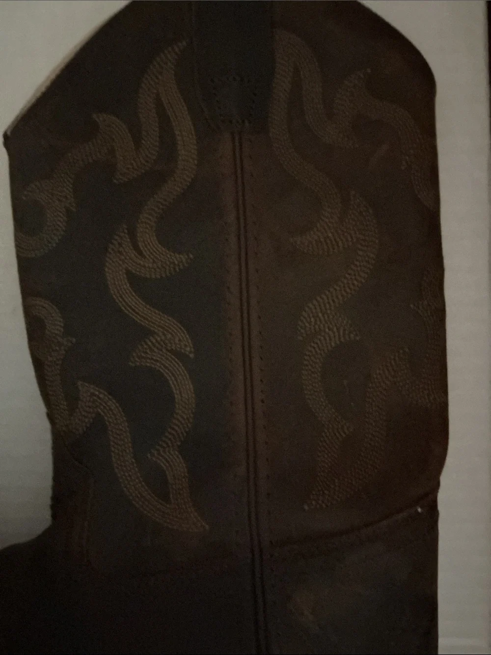 Old West Tan Leather Cowboy Boots with Cream Lining